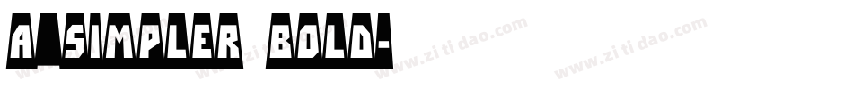 a_Simpler Bold字体转换